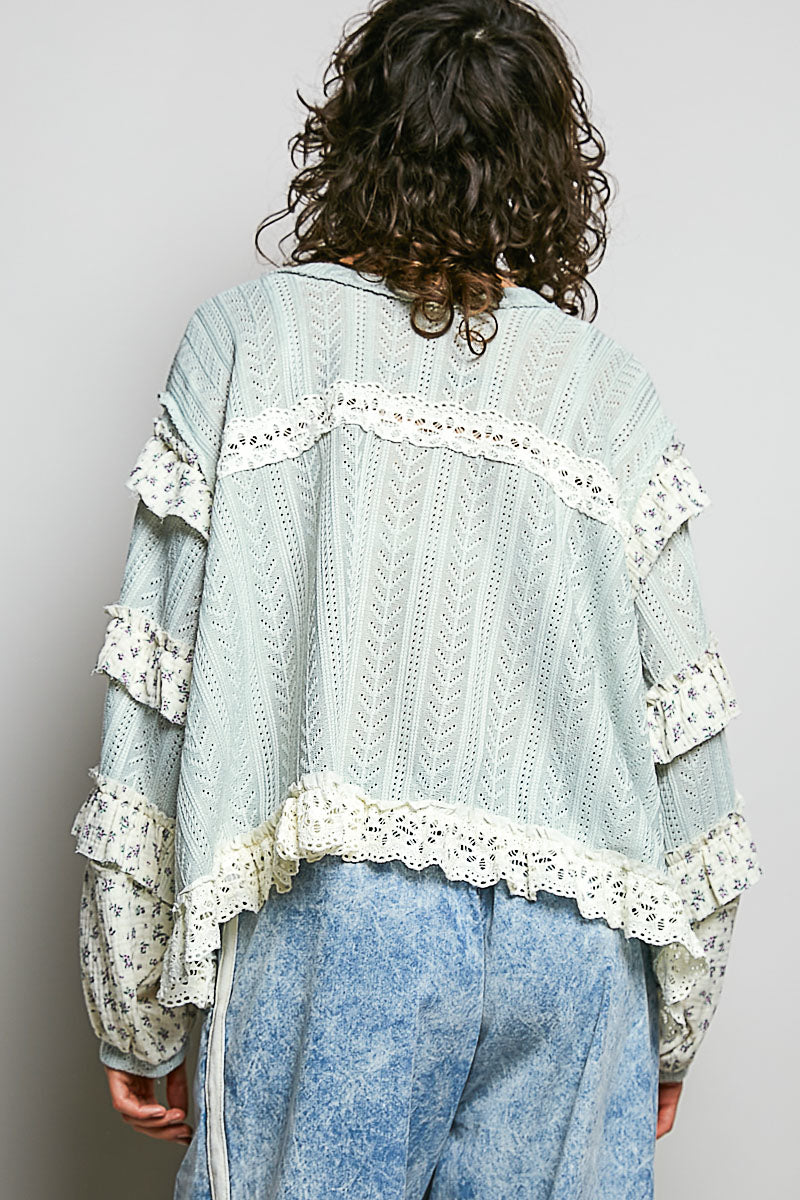 Cottage Lace Knit Pullover