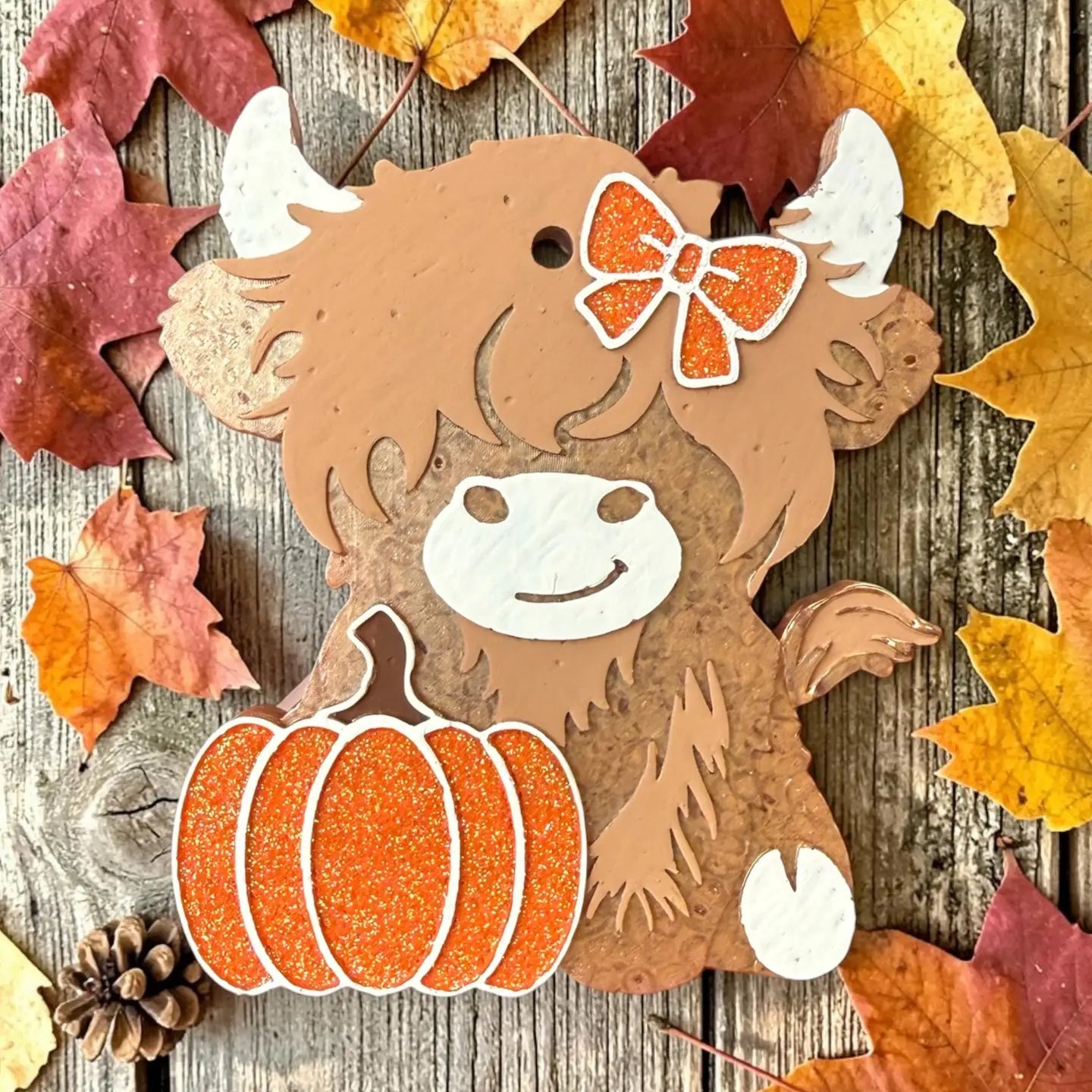 Pumpkin Patch Cow Freshie- Pumpkin Buttercream