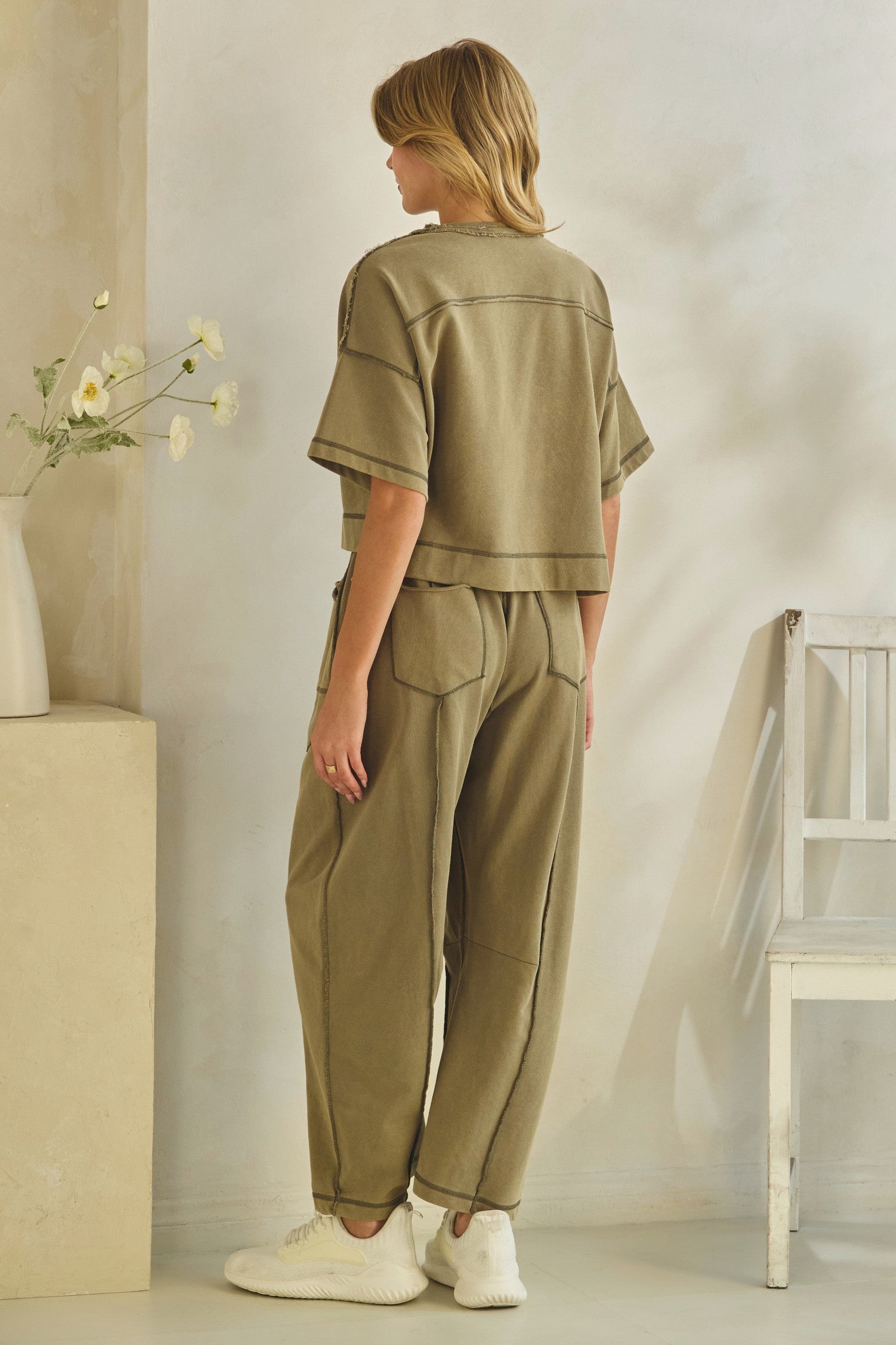 Olive Jogger Set By Vereret