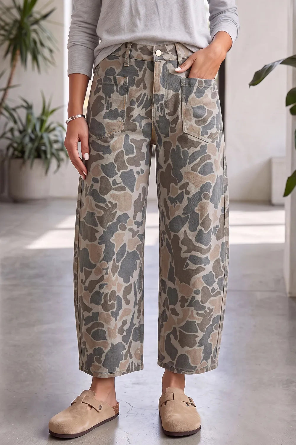 Terrain Camo Barrel Jeans - back view