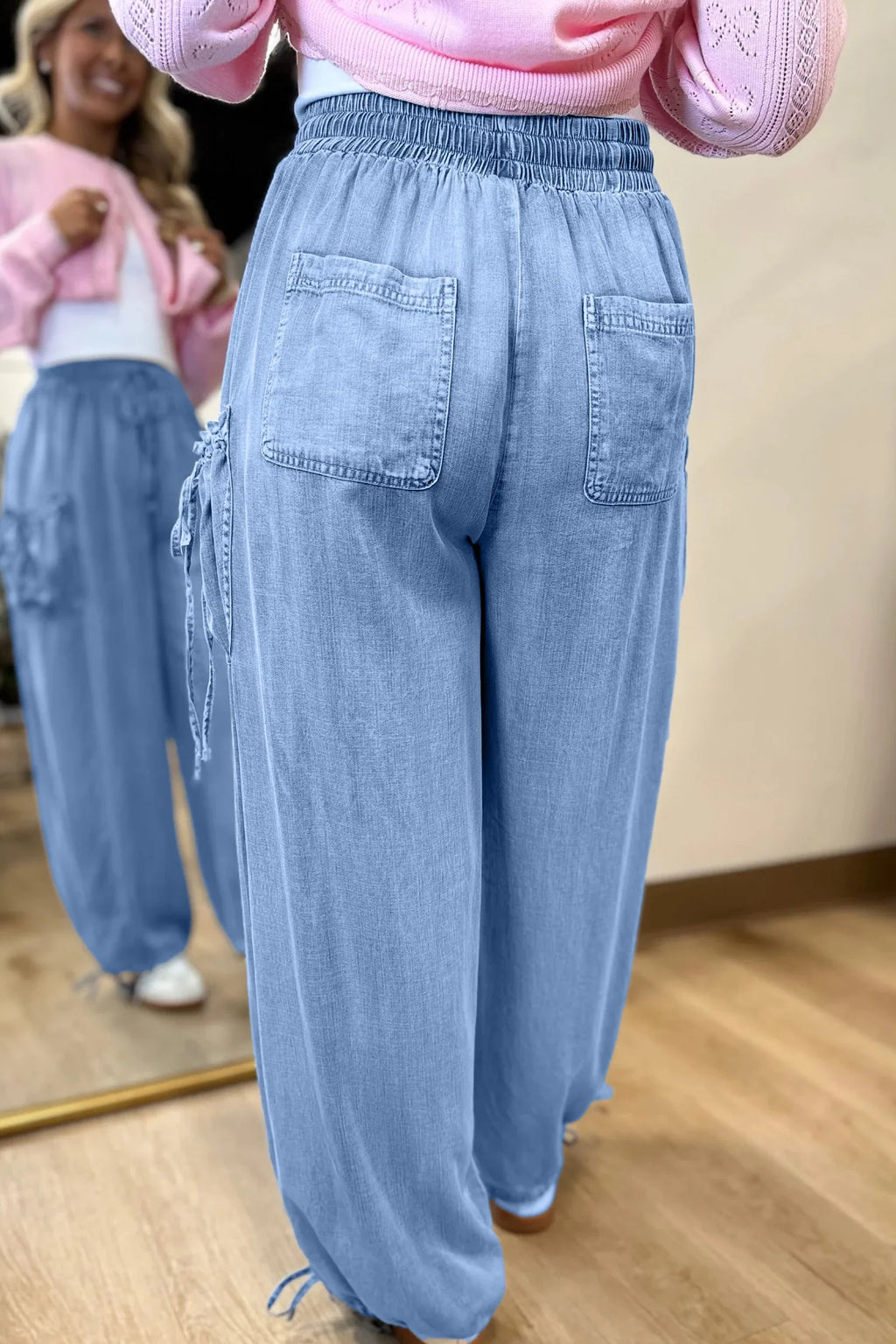 Knot So Basic Wide-Leg Pants