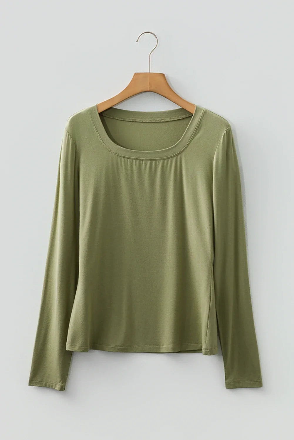 Olive Green Long Sleeve Top