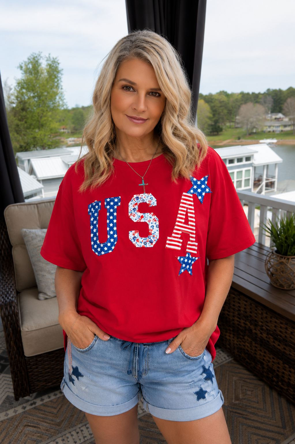 USA Star Graphic Top
