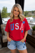 USA Star Graphic Top