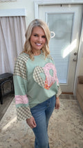 Patchwork Heart Graphic Top