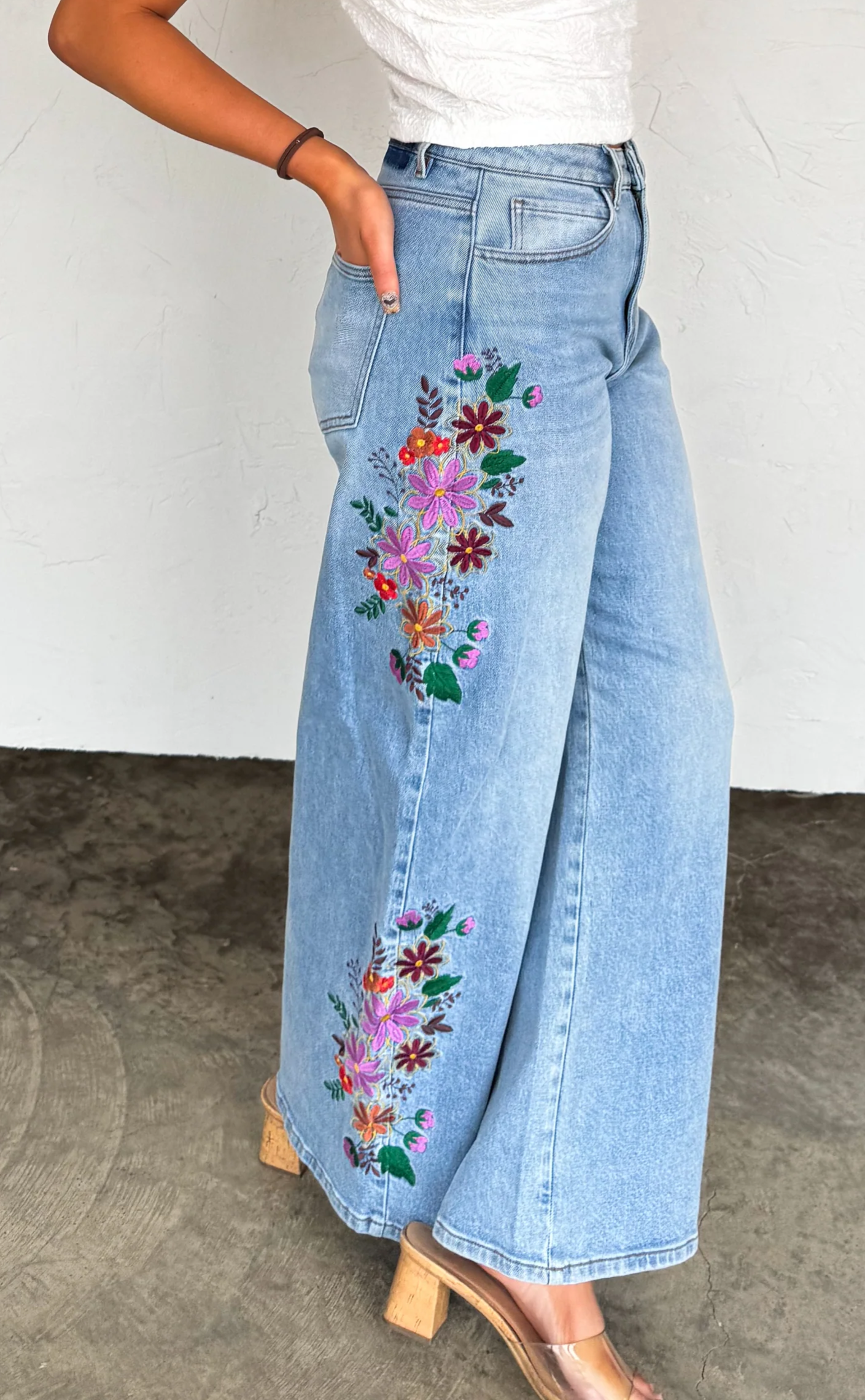 Evie Floral Embroidered Jeans