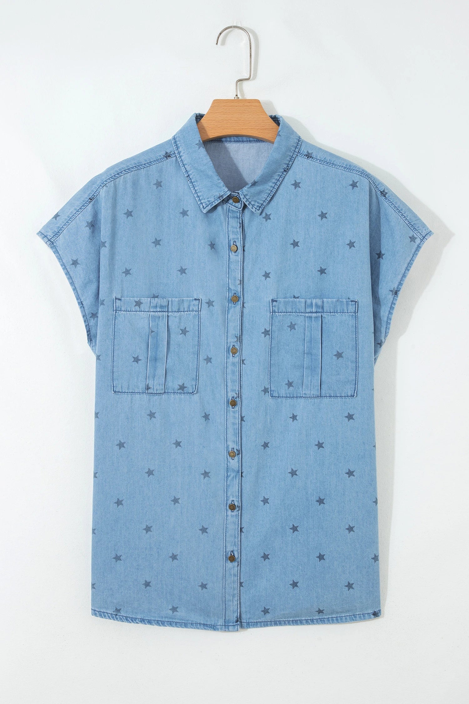 Star Gazer Denim Button-Down Shirt