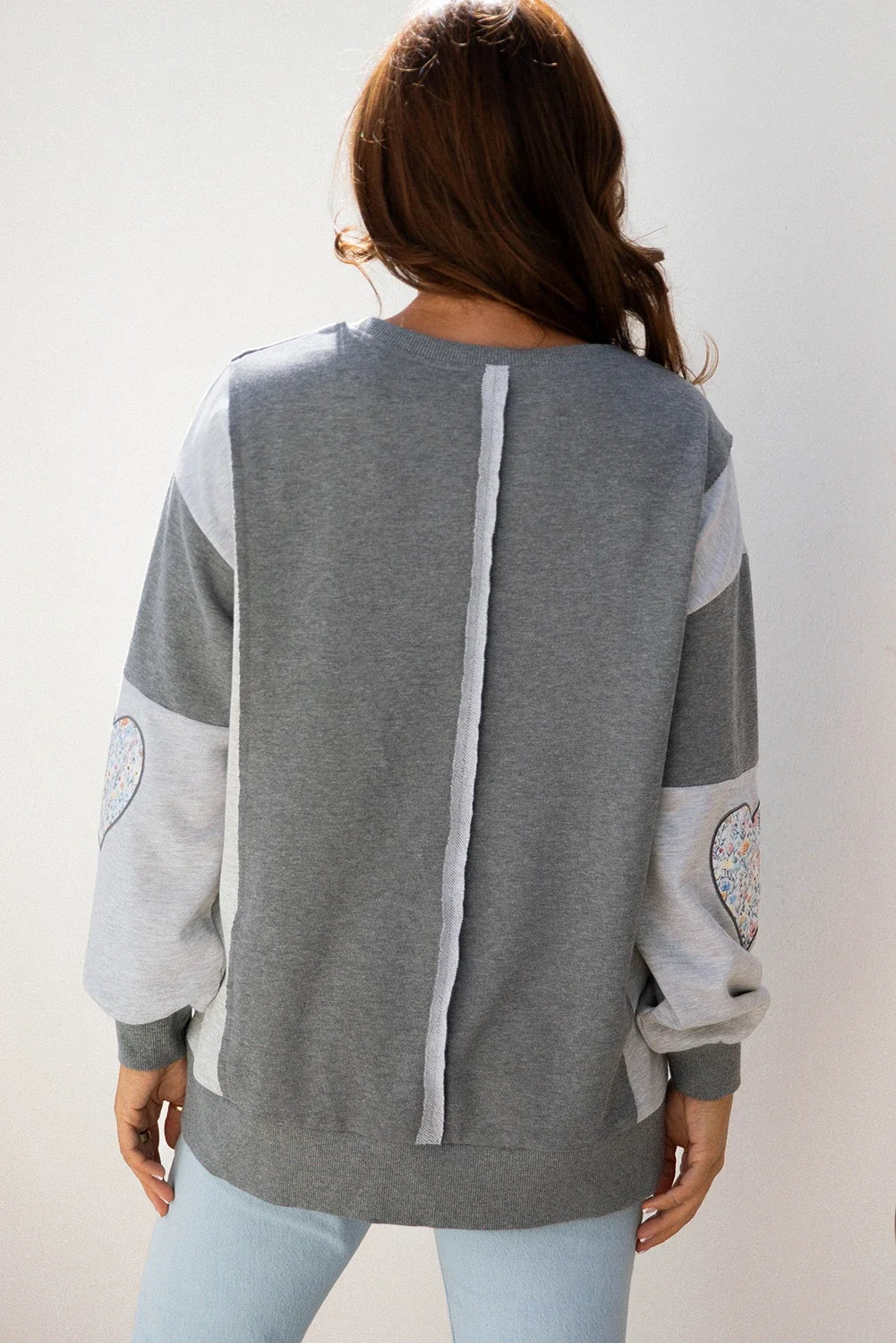 LOVE Graphic Color Block Sweatshirt