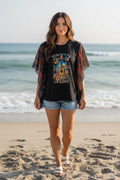 UPCYCLED BOHO PONCHO ONE SIZE OLD TIME R/R