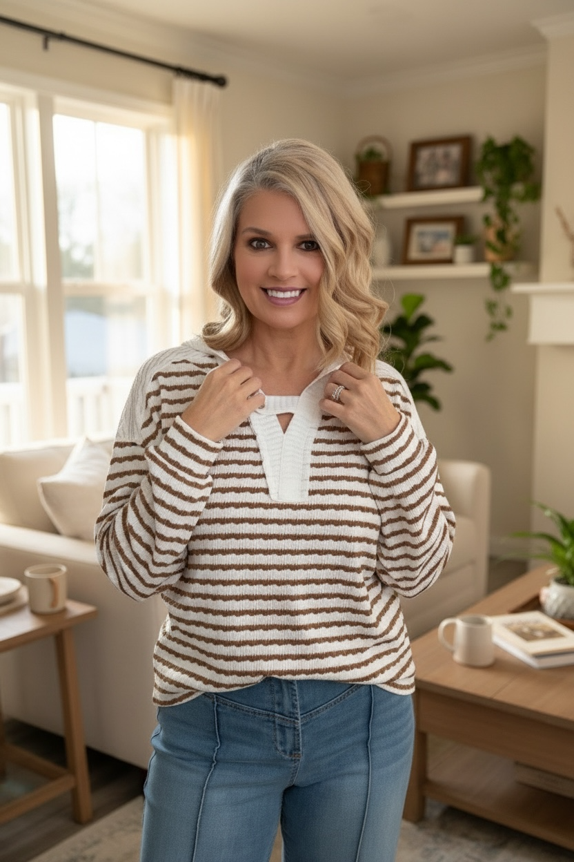 Soft Stripe Weekend Henley