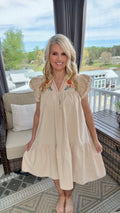Wildflower Embroidered Babydoll Dress