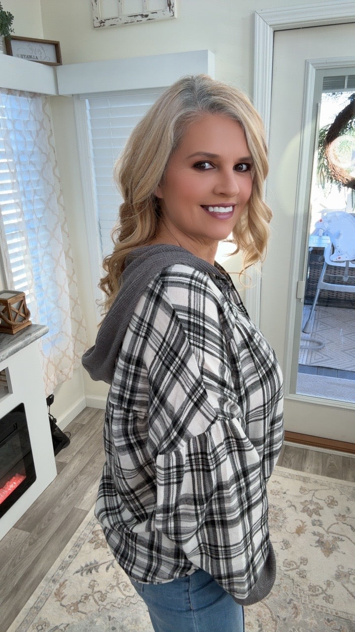 Cozy Cabin Plaid Top