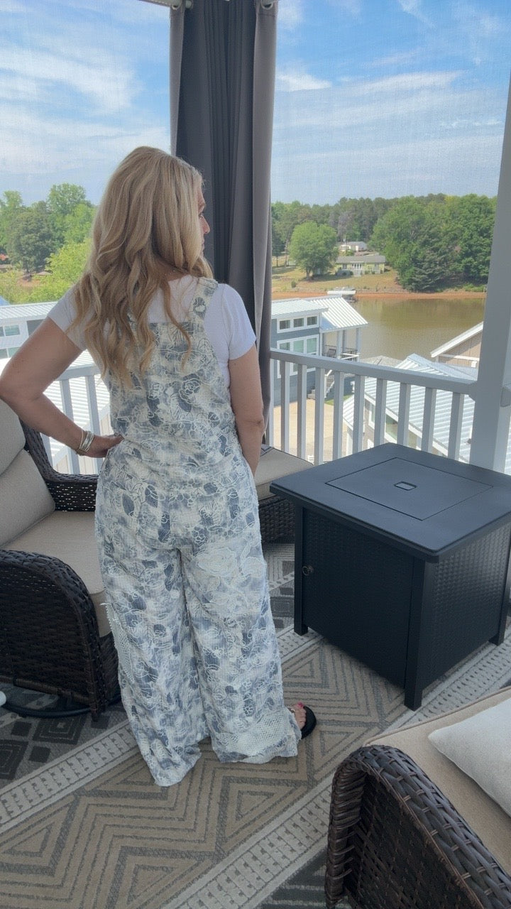 POL Embroidered Overalls