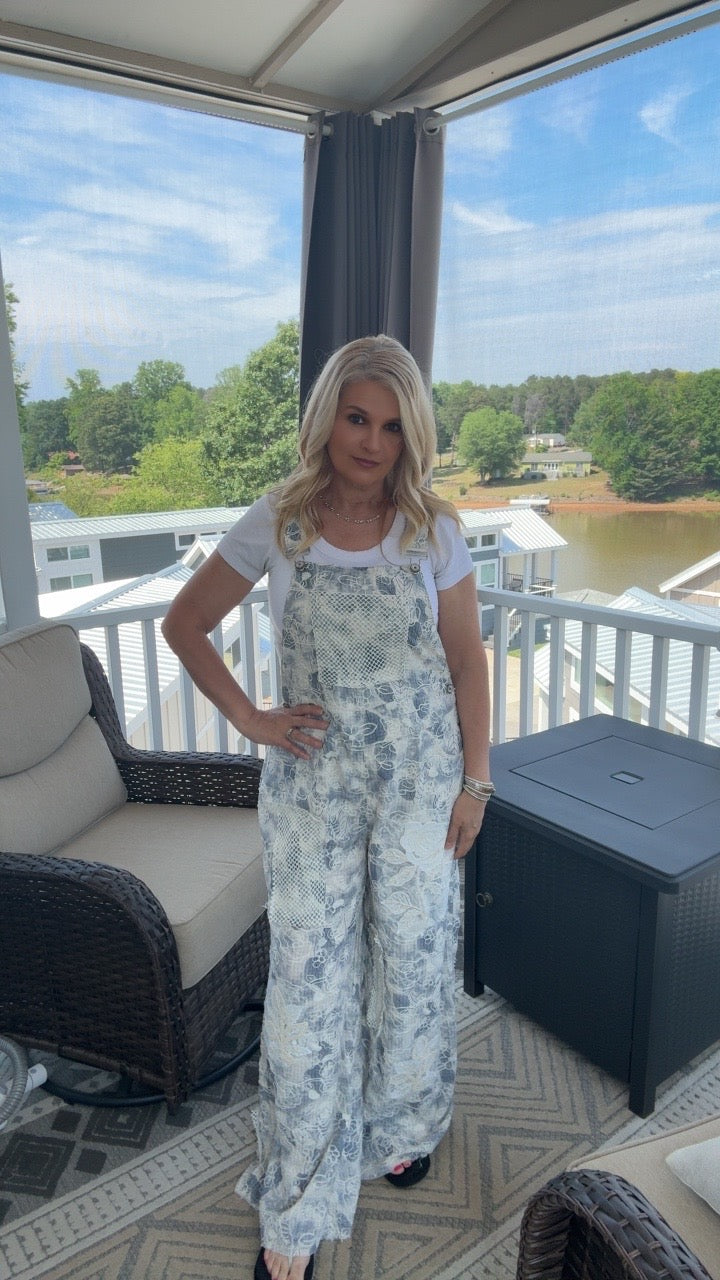 POL Embroidered Overalls