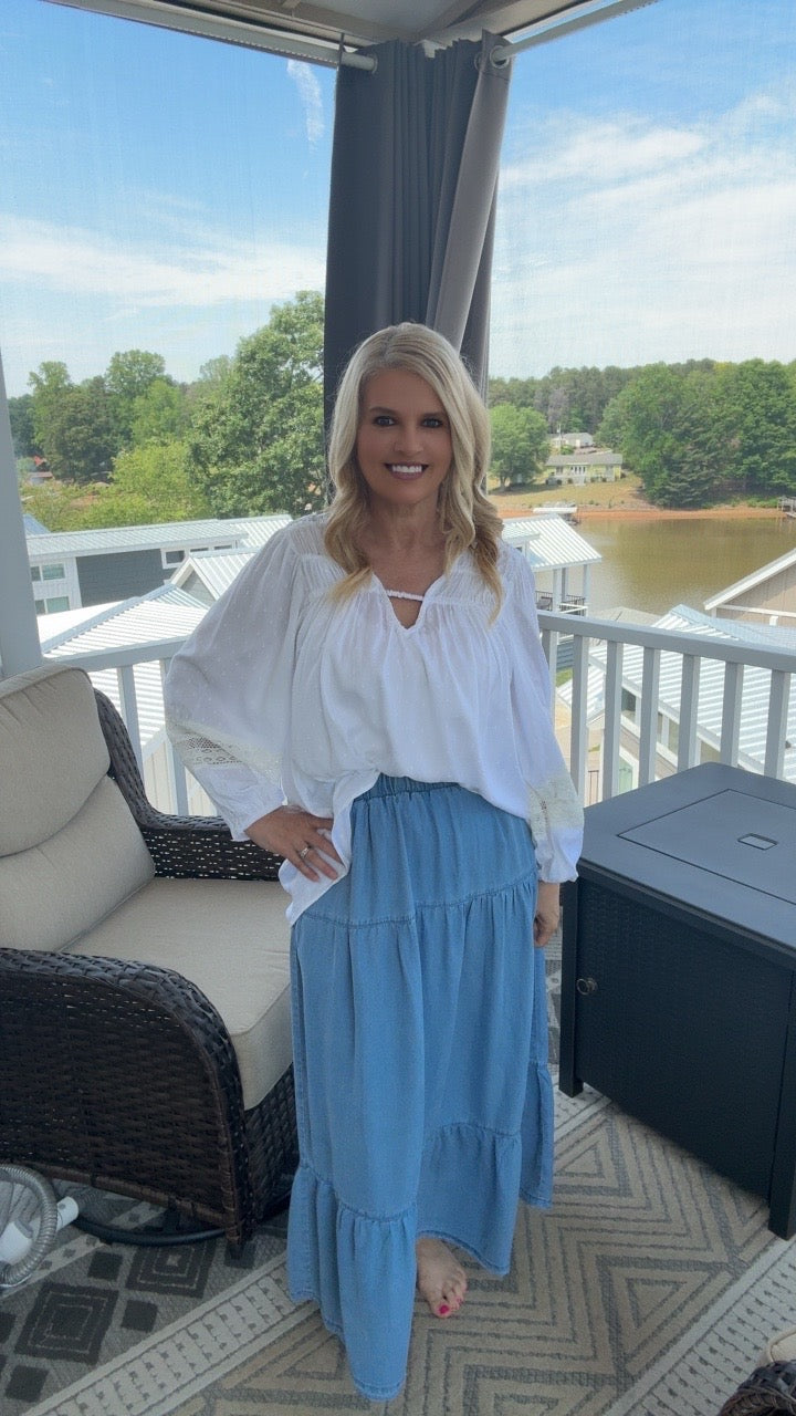 Breezy Days Tiered Maxi Skirt