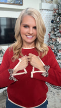 Wild at Heart Bow Sleeve Sweater