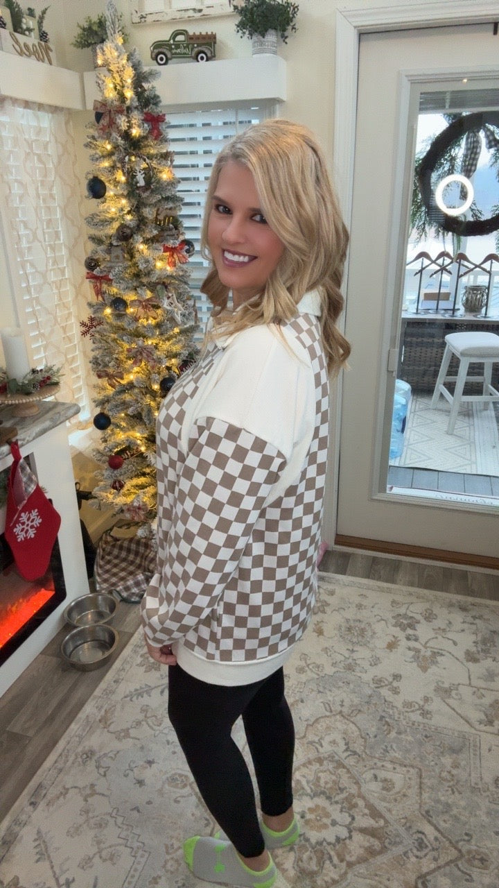 The Checkmate Half Zip Pullover