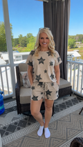 Camo Star short set