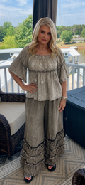 POL Off the Shoulder Embroidered Top