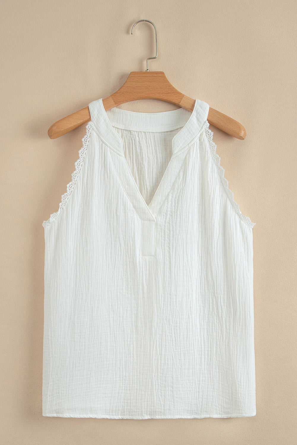 Cloud Nine Lace Trim Tank Top