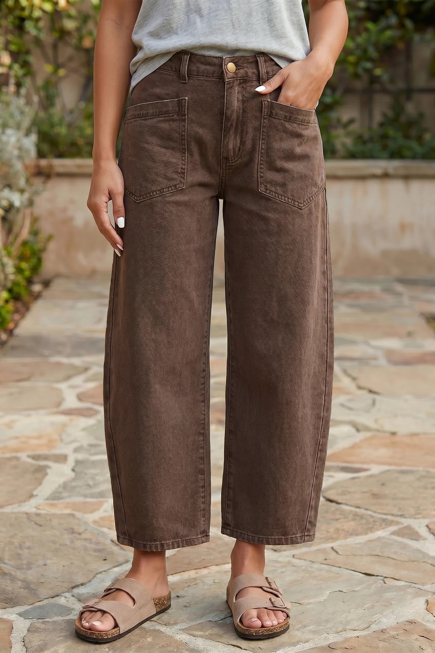 Mid-Rise Barrel Jeans