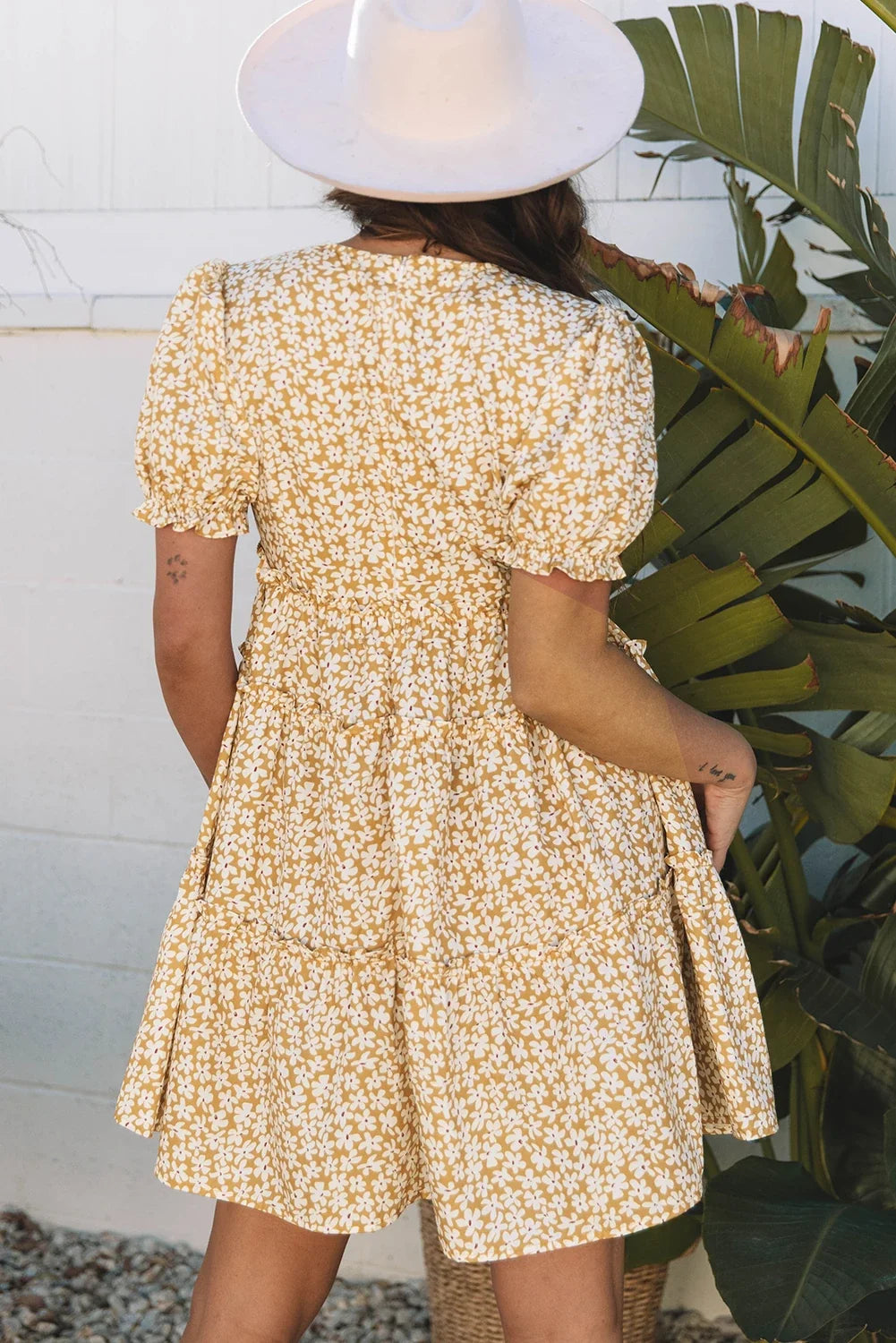 Sunlit Ditsy Floral Smocked Dress